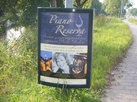 Street poster of the festival in Holland